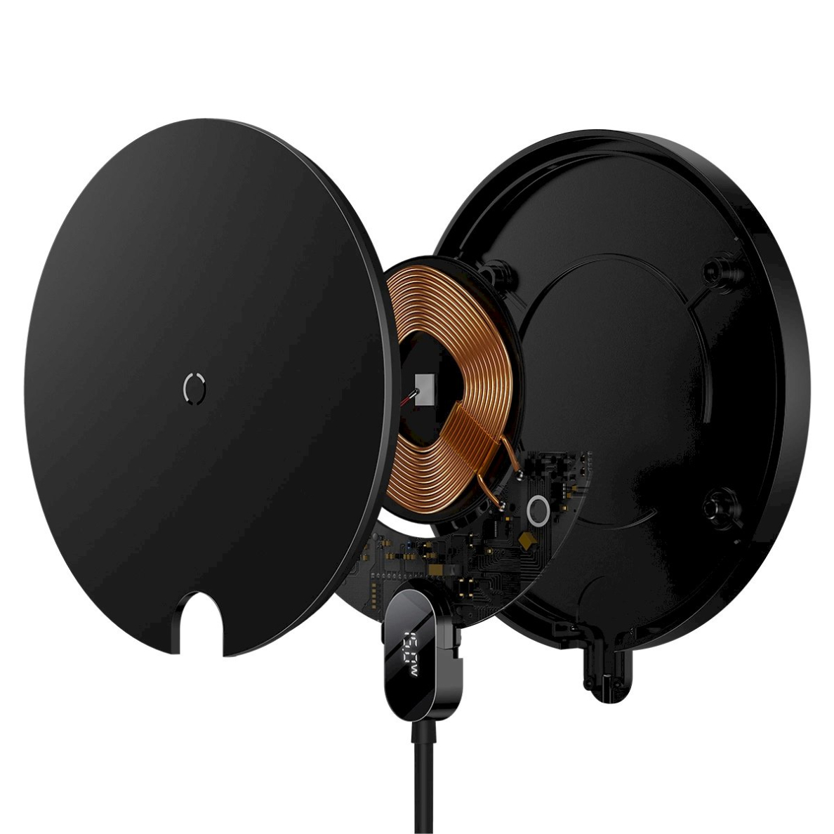 Baseus Digital LED Display Gen 2 BS-W526 belaidis įkroviklis 15W – juodas 3