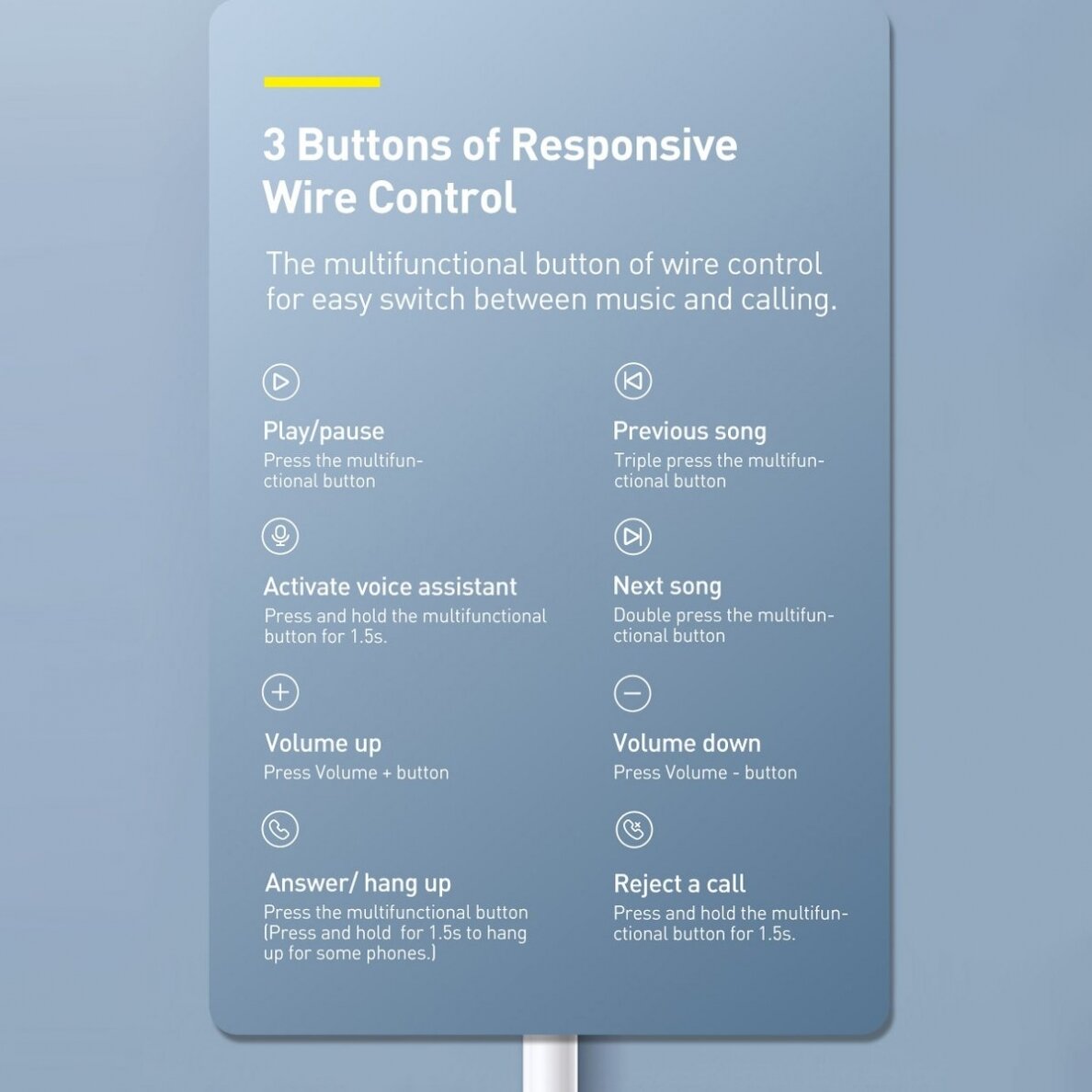 Ausinės Baseus Encok H17 3.5mm minijack wired baltos (NGCR020002) 19