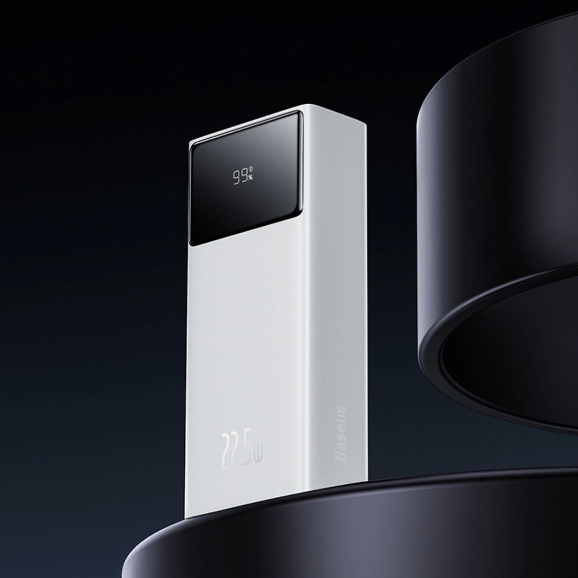 Išorinė baterija Baseus EnerFill FP41 30000 mAh 22.5 W su Baseus Simple USB-A – USB-C 3 A 30 cm kabeliu – balta 9