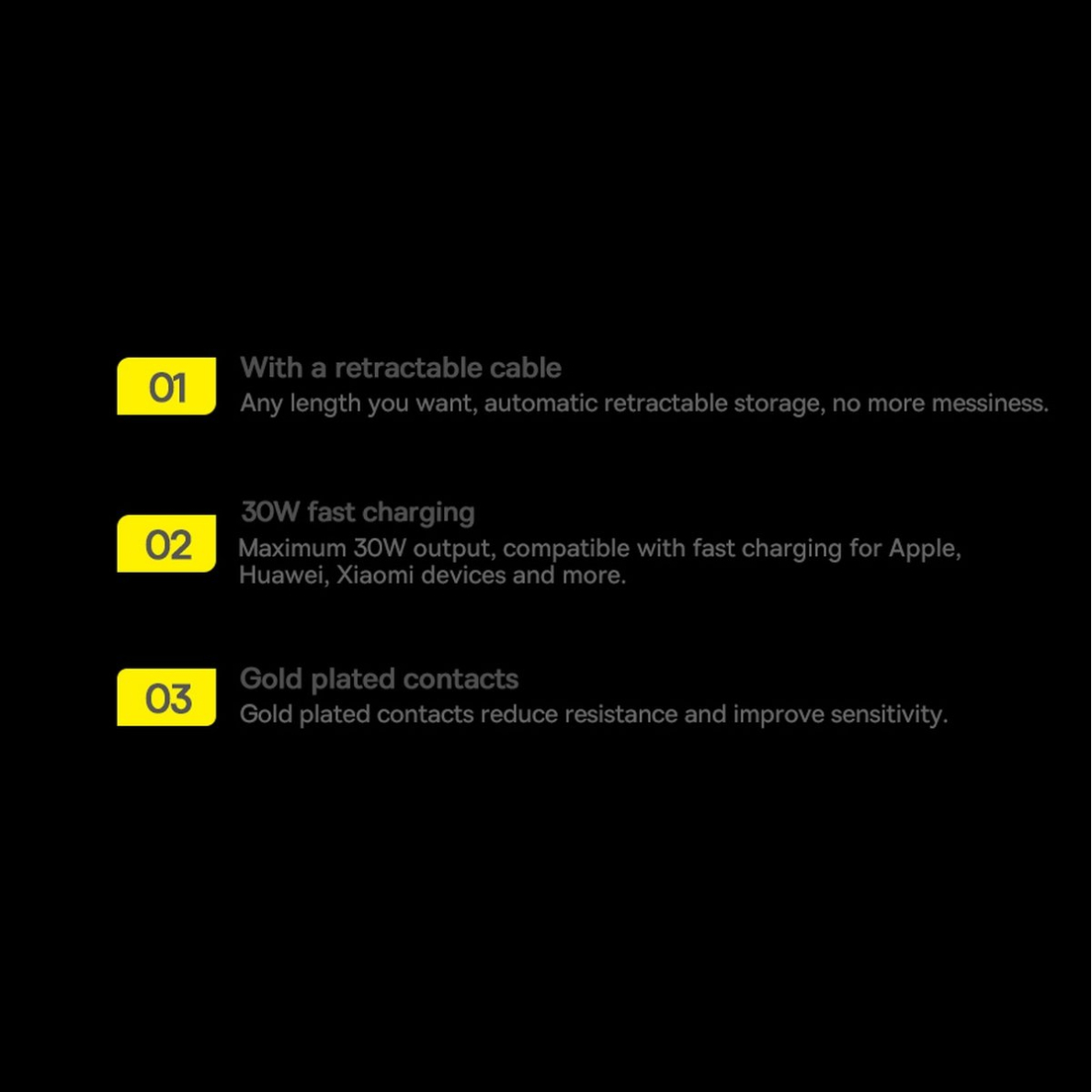 Baseus Enjoyment Retractable 2-in-1 Car Charger C+L 30W Juodas 25 Baseus Enjoyment Retractable 2-in-1 Car Charger C+L 30W Juodas 25