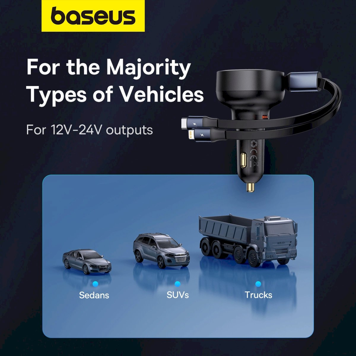 Baseus Enjoyment USB-C car Įkroviklis USB-C / Lightning 60W Kabelis - Juodas 16 Baseus Enjoyment USB-C car Įkroviklis USB-C / Lightning 60W Kabelis - Juodas 16