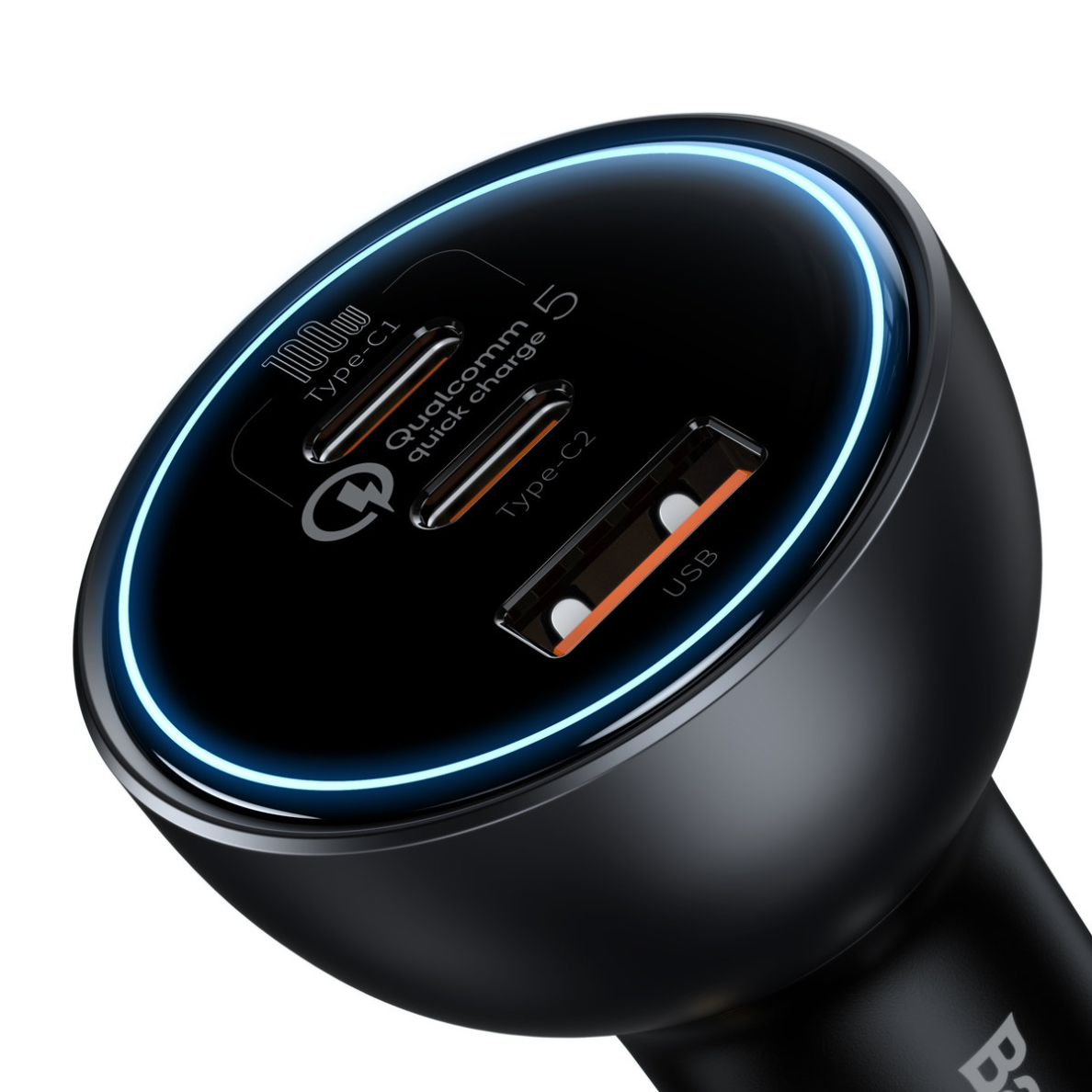 Baseus fast USB / USB car charger Type C 160W PPS Quick Charge 5 PD Pilkas (TZCCZM-0G) 6 Baseus fast USB / USB car charger Type C 160W PPS Quick Charge 5 PD Pilkas (TZCCZM-0G) 6