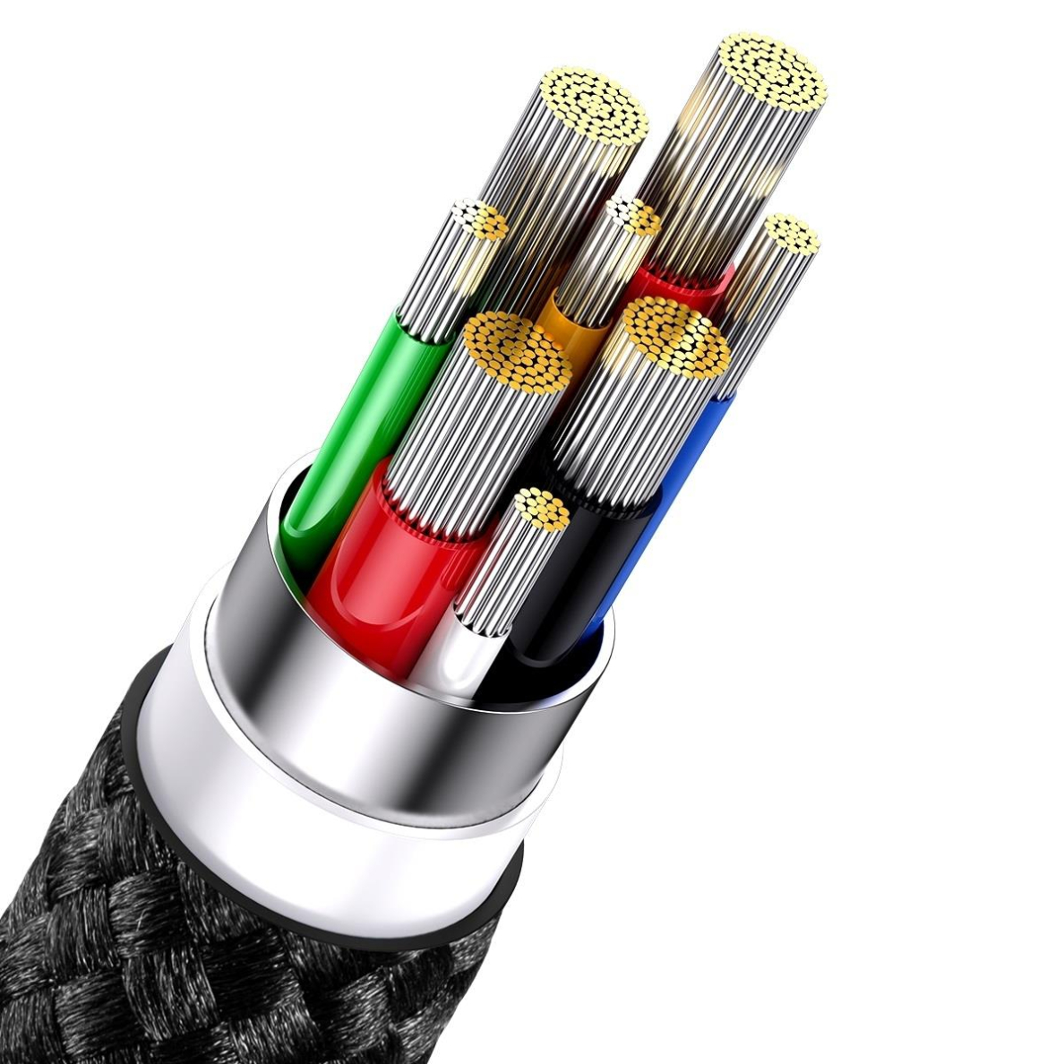 Kabelis Baseus Flash Series II USB Type C / USB Type A - USB Type C / Lightning / micro USB 100 W 1.5 m Juodas (CASS030201) 5 Kabelis Baseus Flash Series II USB Type C / USB Type A - USB Type C / Lightning / micro USB 100 W 1.5 m Juodas (CASS030201) 5