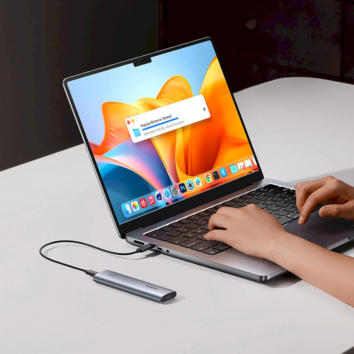 Baseus FlyJoy M.2 NVMe 10 Gb/s SSD dėklas – pilkas 15 Baseus FlyJoy M.2 NVMe 10 Gb/s SSD dėklas – pilkas 15