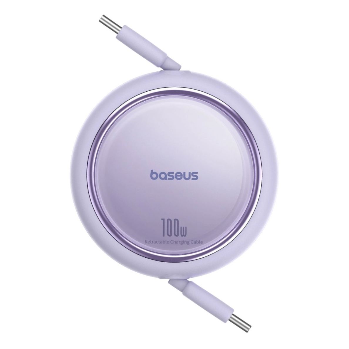 Baseus Free2Draw Mini USB-C - USB-C retractable Kabelis 100W 1m - violetinis 2 Baseus Free2Draw Mini USB-C - USB-C retractable Kabelis 100W 1m - violetinis 2