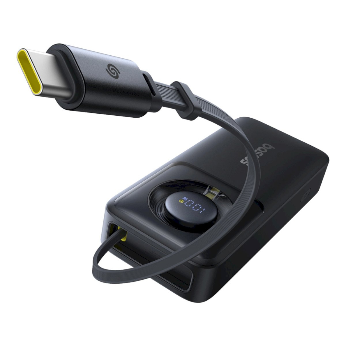 Baseus Free2Pull 10000mAh 30W Power Bank su USB-C jungtimi, ištraukiamas USB-C kabelis – juodas 2