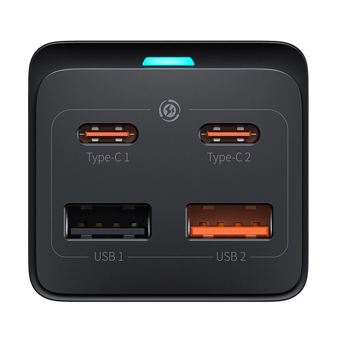 Įkrovimo stotelė Baseus GaN3 Pro 65 W EU + 2 × USB-C + 2 × USB-A su Baseus Xiaobai USB-C 100 W 1 m kabeliu – juoda 2 Įkrovimo stotelė Baseus GaN3 Pro 65 W EU + 2 × USB-C + 2 × USB-A su Baseus Xiaobai USB-C 100 W 1 m kabeliu – juoda 2