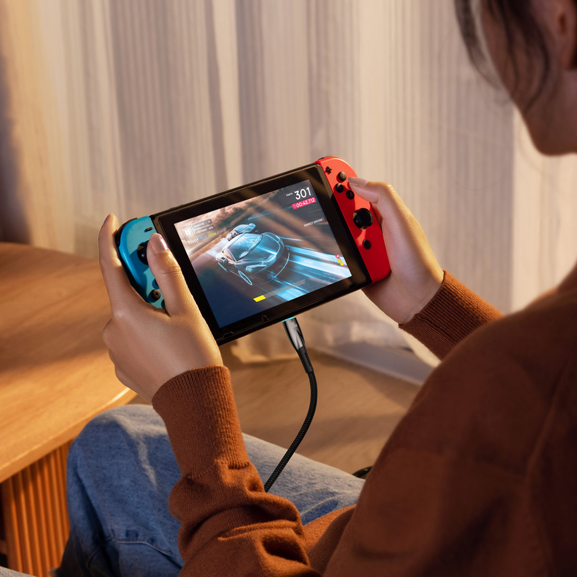 Baseus Glimmer Series cable with fast charging USB-C 480Mb/s PD 100W 1m Juodas 7 Baseus Glimmer Series cable with fast charging USB-C 480Mb/s PD 100W 1m Juodas 7