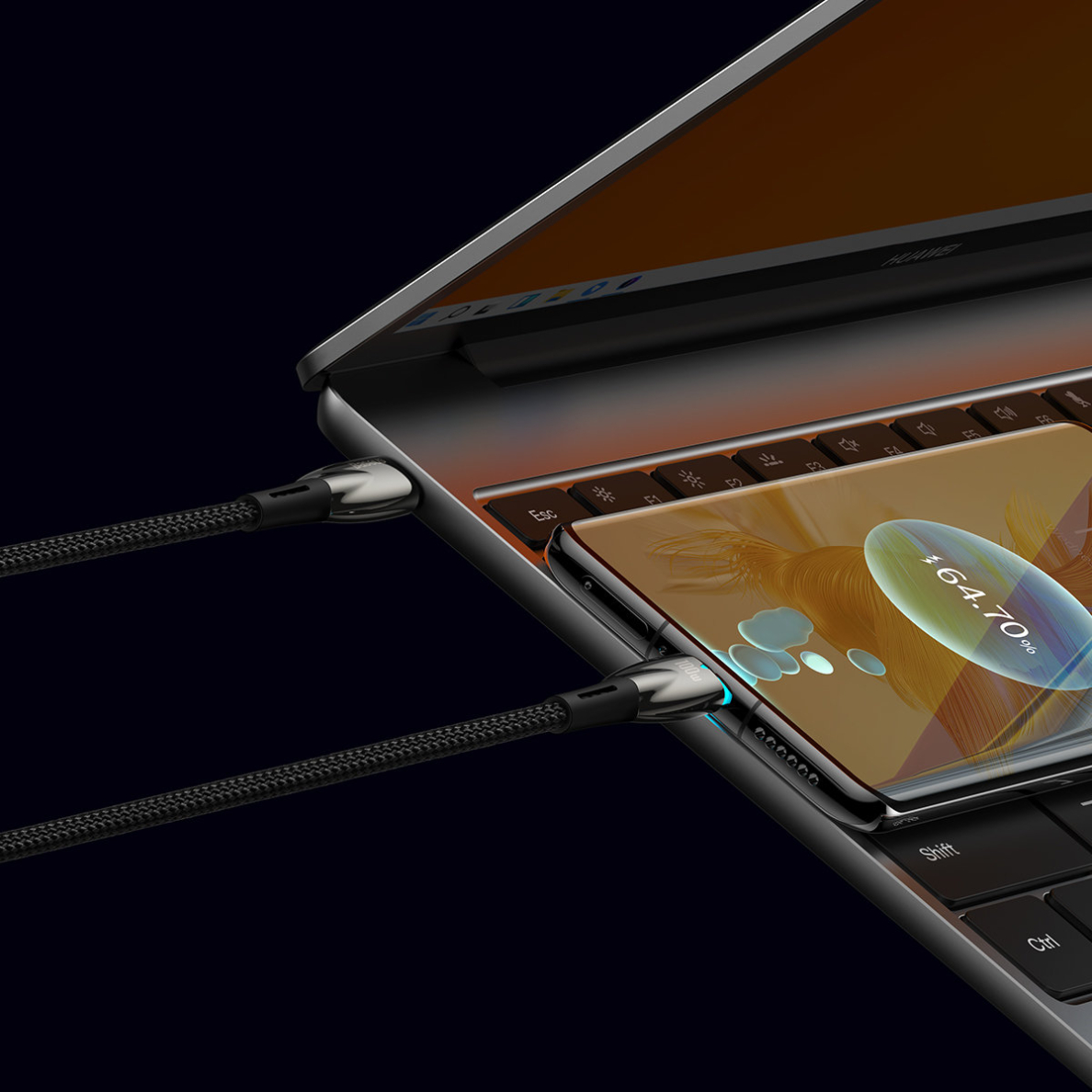 Baseus Glimmer Series cable with fast charging USB-C 480Mb/s PD 100W 1m Juodas 9 Baseus Glimmer Series cable with fast charging USB-C 480Mb/s PD 100W 1m Juodas 9