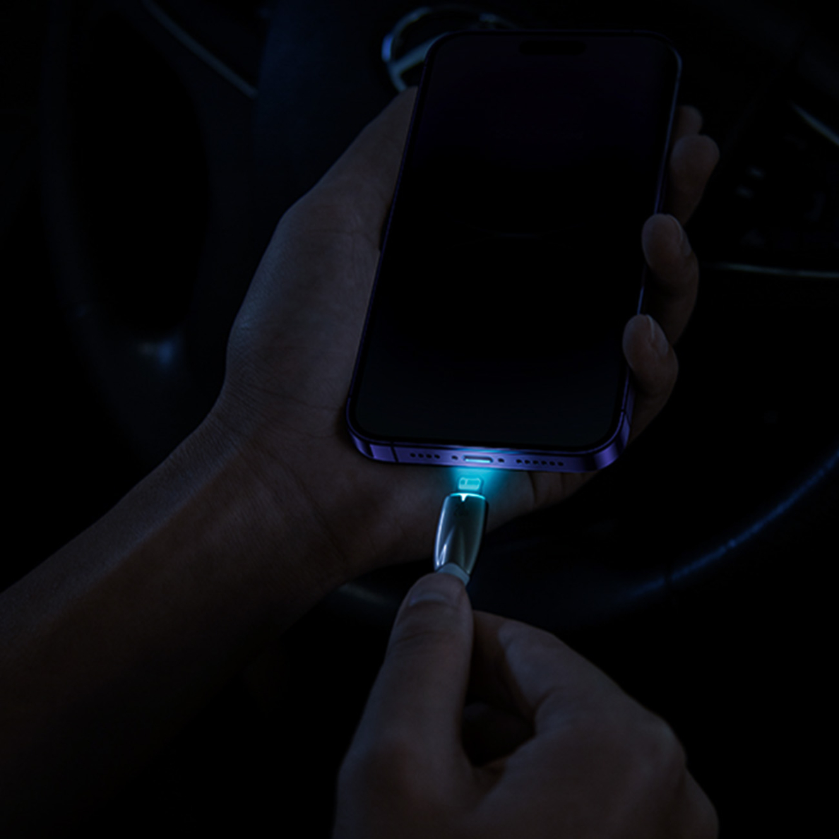 Baseus Glimmer Series cable with fast charging USB-C - Lightning 480Mb/s PD 20W 2m Juodas 14 Baseus Glimmer Series cable with fast charging USB-C - Lightning 480Mb/s PD 20W 2m Juodas 14