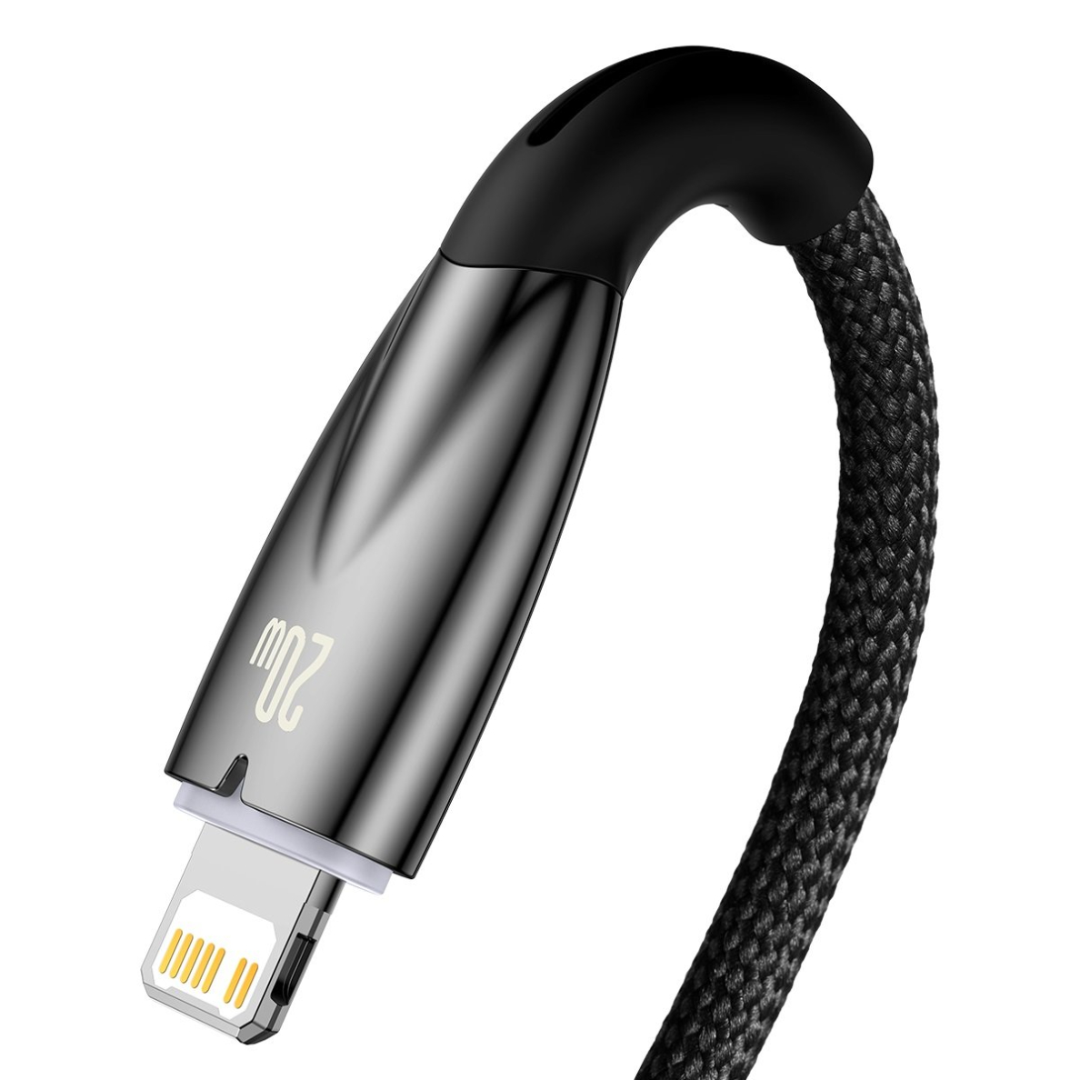 Baseus Glimmer Series cable with fast charging USB-C - Lightning 480Mb/s PD 20W 2m Juodas 2 Baseus Glimmer Series cable with fast charging USB-C - Lightning 480Mb/s PD 20W 2m Juodas 2
