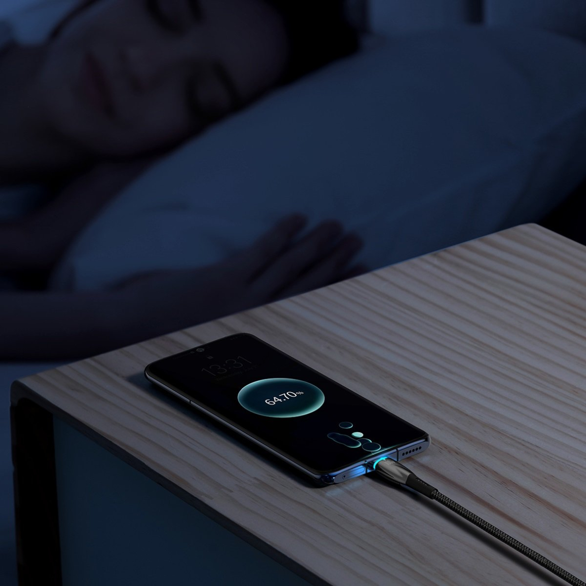 Baseus Glimmer Series Fast Charging Cable USB-A - USB-C 100W 480Mbps 2m Juodas 10 Baseus Glimmer Series Fast Charging Cable USB-A - USB-C 100W 480Mbps 2m Juodas 10