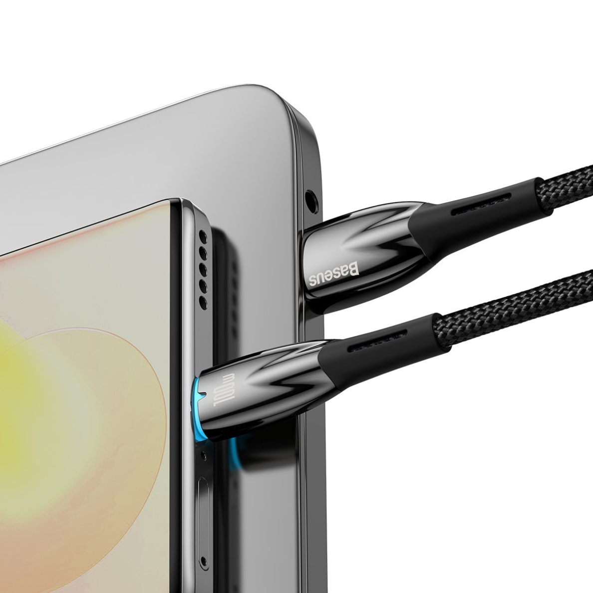 Baseus Glimmer Series Fast Charging Cable USB-A - USB-C 100W 480Mbps 2m Juodas 9 Baseus Glimmer Series Fast Charging Cable USB-A - USB-C 100W 480Mbps 2m Juodas 9