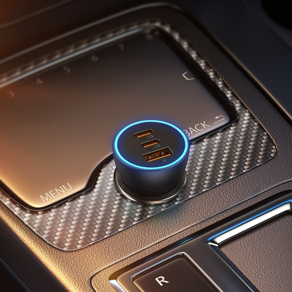 Baseus Golden Contactor Pro USB-A car charger + 2x USB-C 65W dark gray (CGJP010013) 10 Baseus Golden Contactor Pro USB-A car charger + 2x USB-C 65W dark gray (CGJP010013) 10