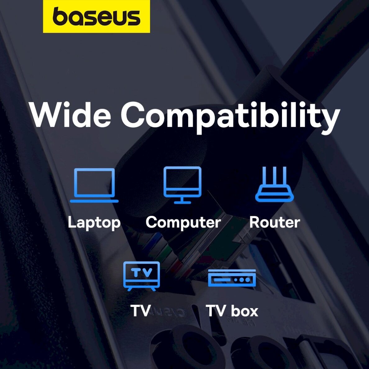 Tinklo kabelis Baseus High Speed Cat 5 RJ-45 1000 Mb/s 8 m – juodas 14