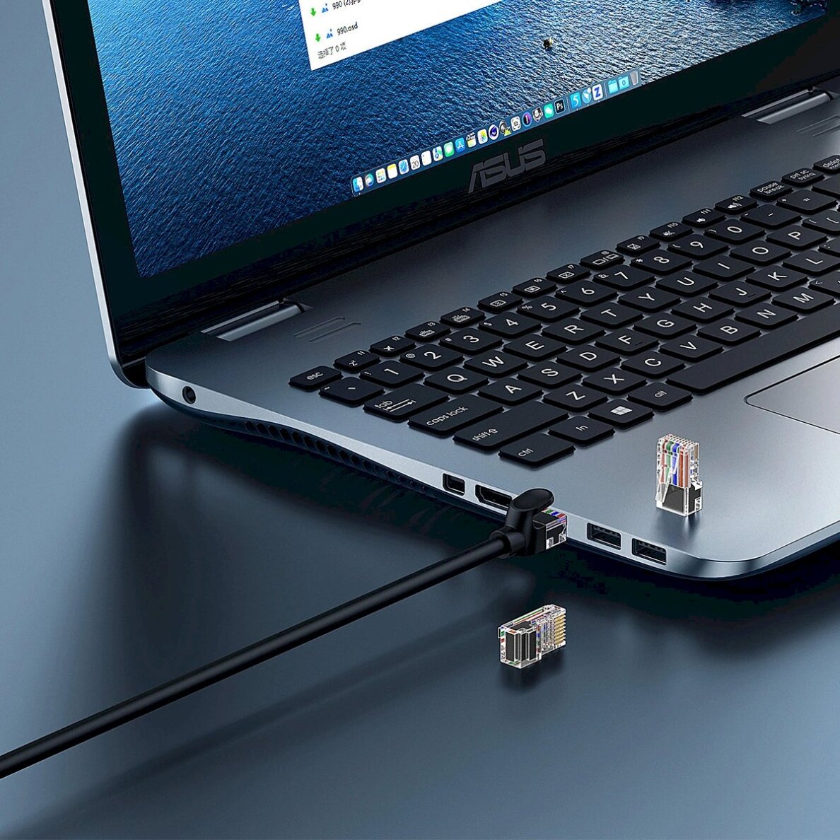 Tinklo kabelis Baseus High Speed Cat 5 RJ-45 1000 Mb/s 8 m – juodas 8 Tinklo kabelis Baseus High Speed Cat 5 RJ-45 1000 Mb/s 8 m – juodas 8