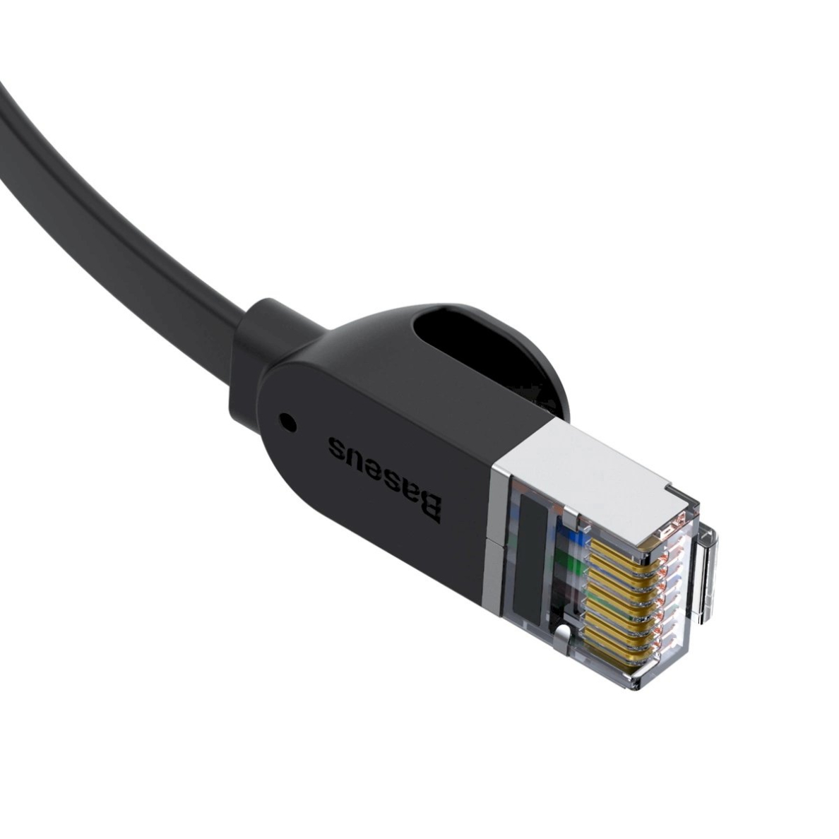 Baseus High Speed plokščias Ethernet CAT6 RJ45 tinklo kabelis 1 m – juodas 1