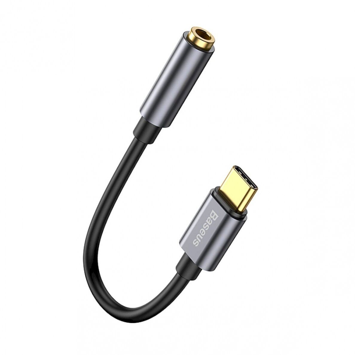 Baseus L54 adapterUSB-C Ausinės / mini jack 3.5mm DAC 24 bit 48 KHz - pilkas 1 Baseus L54 adapterUSB-C Ausinės / mini jack 3.5mm DAC 24 bit 48 KHz - pilkas 1