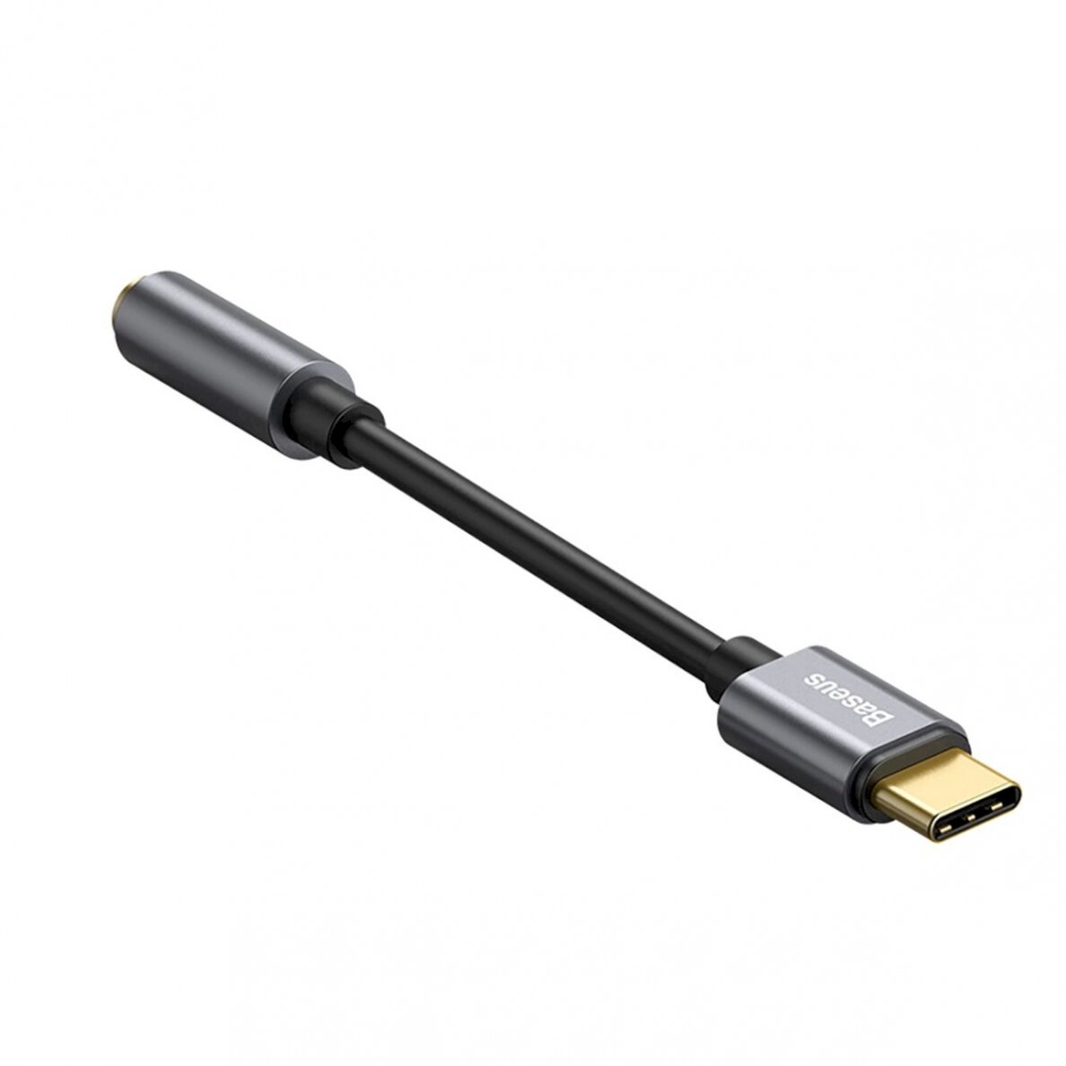 Baseus L54 adapterUSB-C Ausinės / mini jack 3.5mm DAC 24 bit 48 KHz - pilkas 2 Baseus L54 adapterUSB-C Ausinės / mini jack 3.5mm DAC 24 bit 48 KHz - pilkas 2