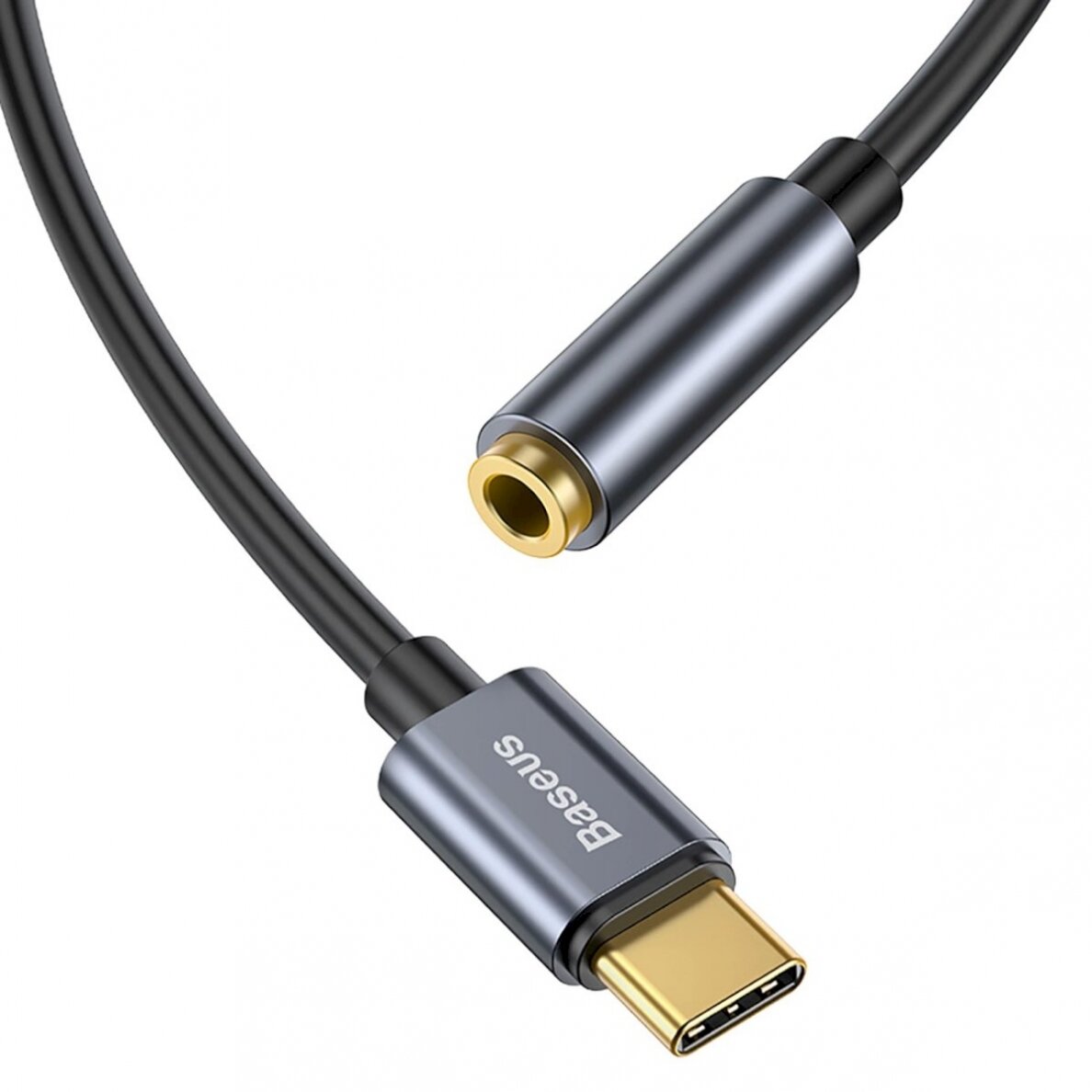 Baseus L54 adapterUSB-C Ausinės / mini jack 3.5mm DAC 24 bit 48 KHz - pilkas 3 Baseus L54 adapterUSB-C Ausinės / mini jack 3.5mm DAC 24 bit 48 KHz - pilkas 3