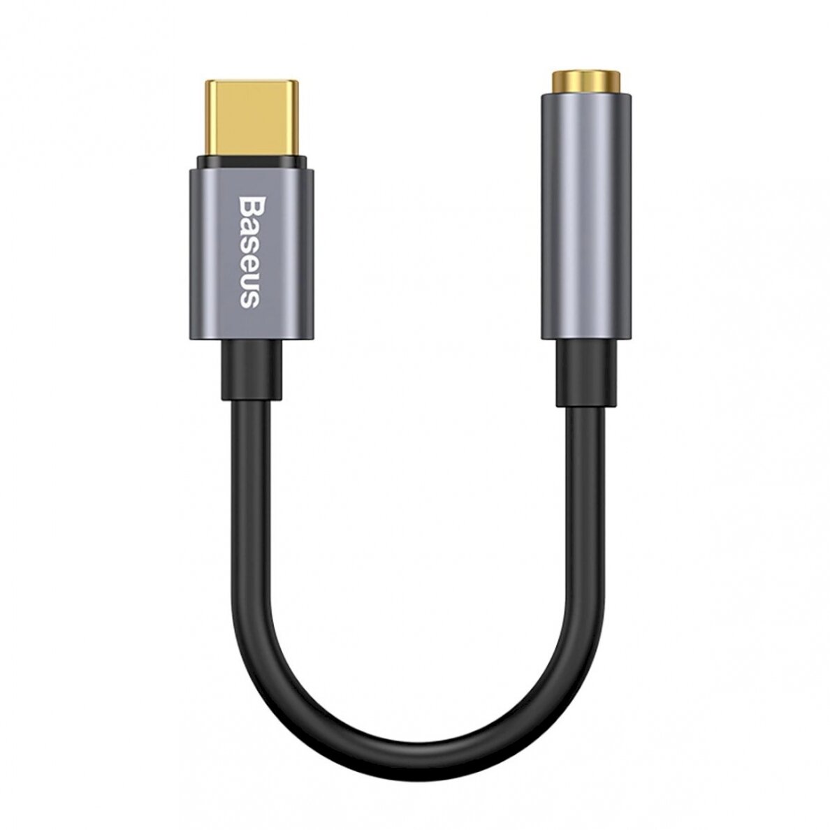 Baseus L54 adapterUSB-C Ausinės / mini jack 3.5mm DAC 24 bit 48 KHz - pilkas Baseus L54 adapterUSB-C Ausinės / mini jack 3.5mm DAC 24 bit 48 KHz - pilkas