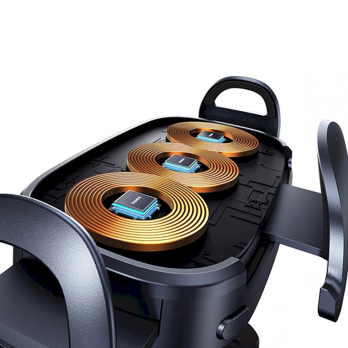 Baseus LightChaser BS-CM029 Automobilinis laikiklistriple coil inductive Įkroviklis  - Juodas 4 Baseus LightChaser BS-CM029 Automobilinis laikiklistriple coil inductive Įkroviklis  - Juodas 4