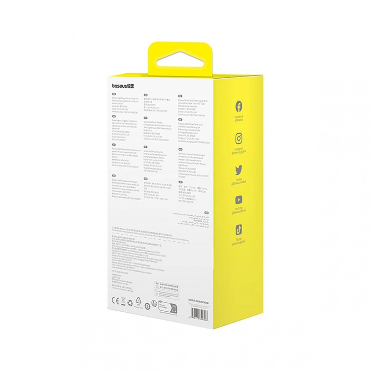 Baseus LightChaser BS-CM029 Automobilinis laikiklistriple coil inductive Įkroviklis  - Juodas 6