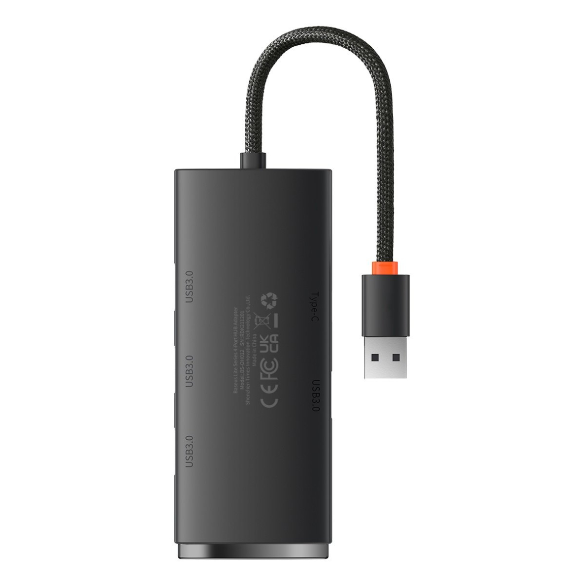 Baseus Lite Series HUB 4-Port (USB-A to 4xUSB-A 3.0) 0.25m Juodas (WKQX030001) 1 Baseus Lite Series HUB 4-Port (USB-A to 4xUSB-A 3.0) 0.25m Juodas (WKQX030001) 1