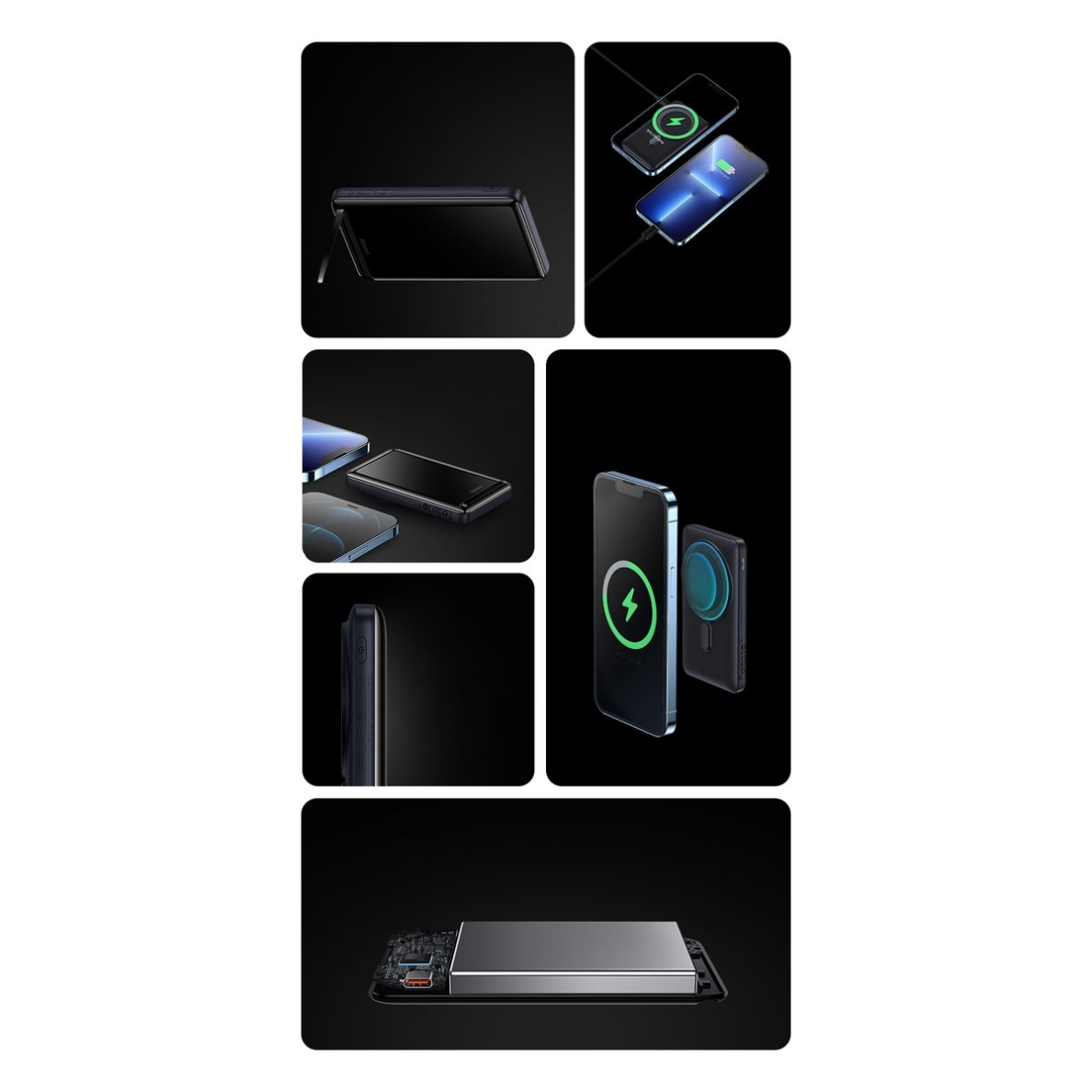 Baseus Magnetic Bracket Wireless Fast Charge Power Bank 10000mAh 20W Blue (With Baseus Xiaobai series fast charging Cable Type-C to Type-C 60W(20V/3A) 50cm Black) Overseas Edition 15 Baseus Magnetic Bracket Wireless Fast Charge Power Bank 10000mAh 20W Blue (With Baseus Xiaobai series fast charging Cable Type-C to Type-C 60W(20V/3A) 50cm Black) Overseas Edition 15