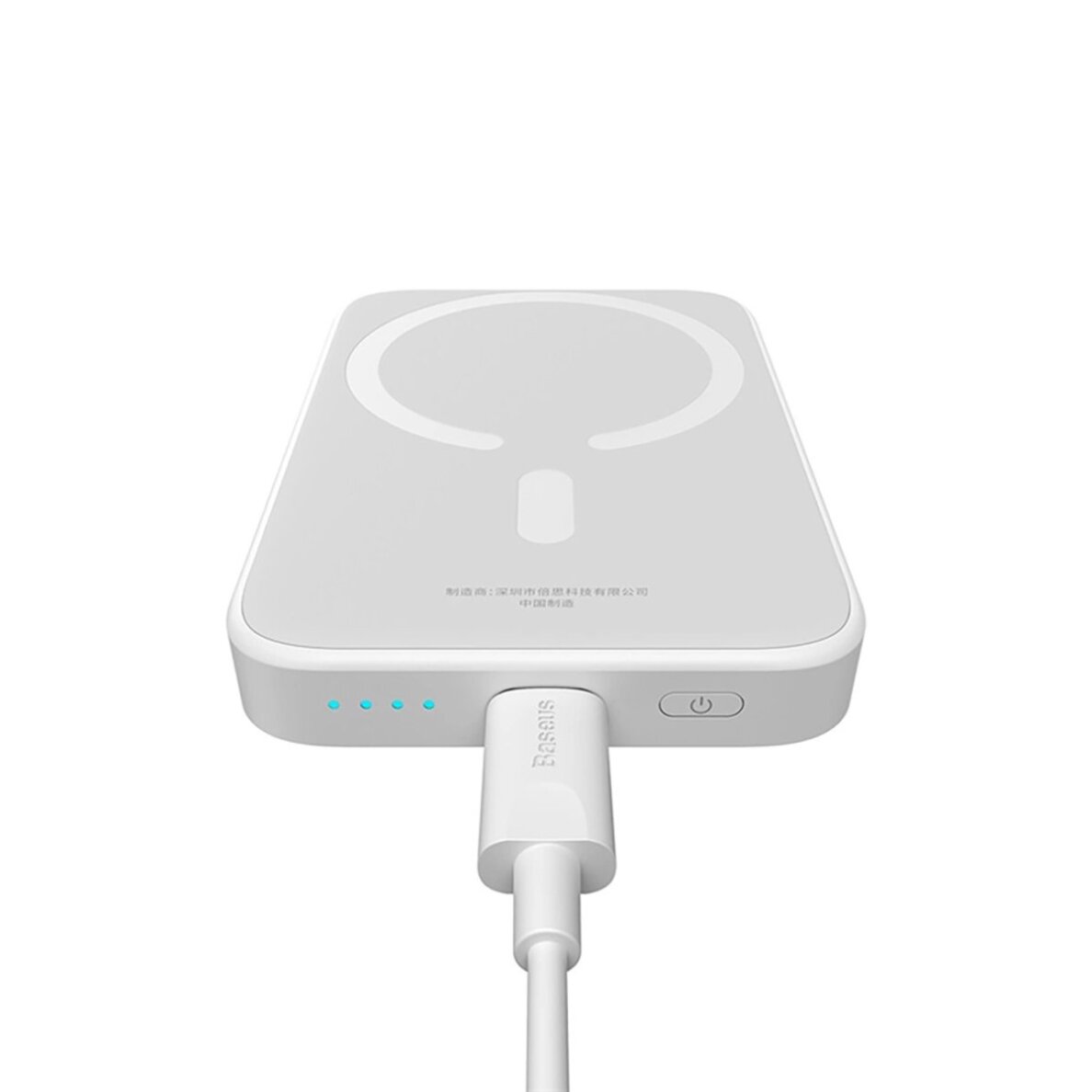 Išorinė baterija Baseus Magnetic Mini Air PPCXM06A 6000 mAh 20 W su Simple Series USB-C kabeliu – balta 7