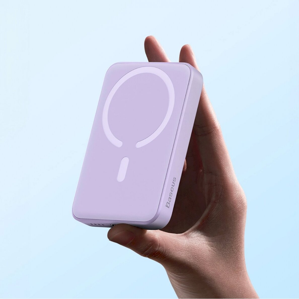 Baseus Magnetic Mini Induction Powerbank 10000mAh 20W - violetinis + USB-C - USB-C Kabelis 11 Baseus Magnetic Mini Induction Powerbank 10000mAh 20W - violetinis + USB-C - USB-C Kabelis 11