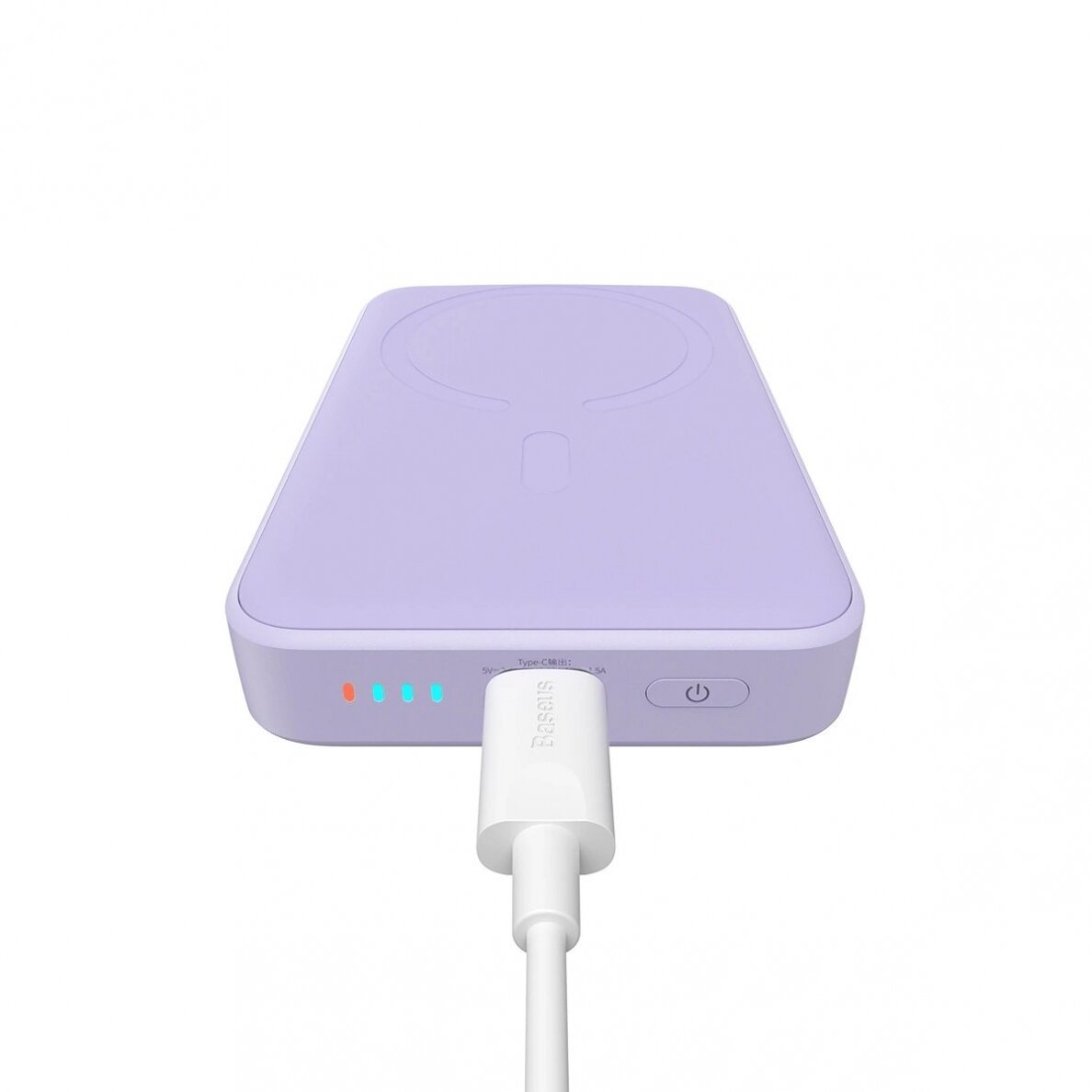 Baseus Magnetic Mini Induction Powerbank 10000mAh 20W - violetinis + USB-C - USB-C Kabelis 3 Baseus Magnetic Mini Induction Powerbank 10000mAh 20W - violetinis + USB-C - USB-C Kabelis 3