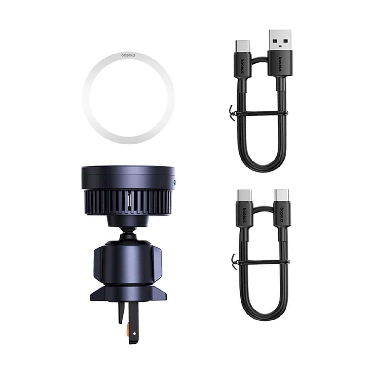 Baseus MagPro BS-CW04 automobilinis laikiklis su Qi2.0 15W belaidžiu įkrovikliu (grotelėms) – juodas 8