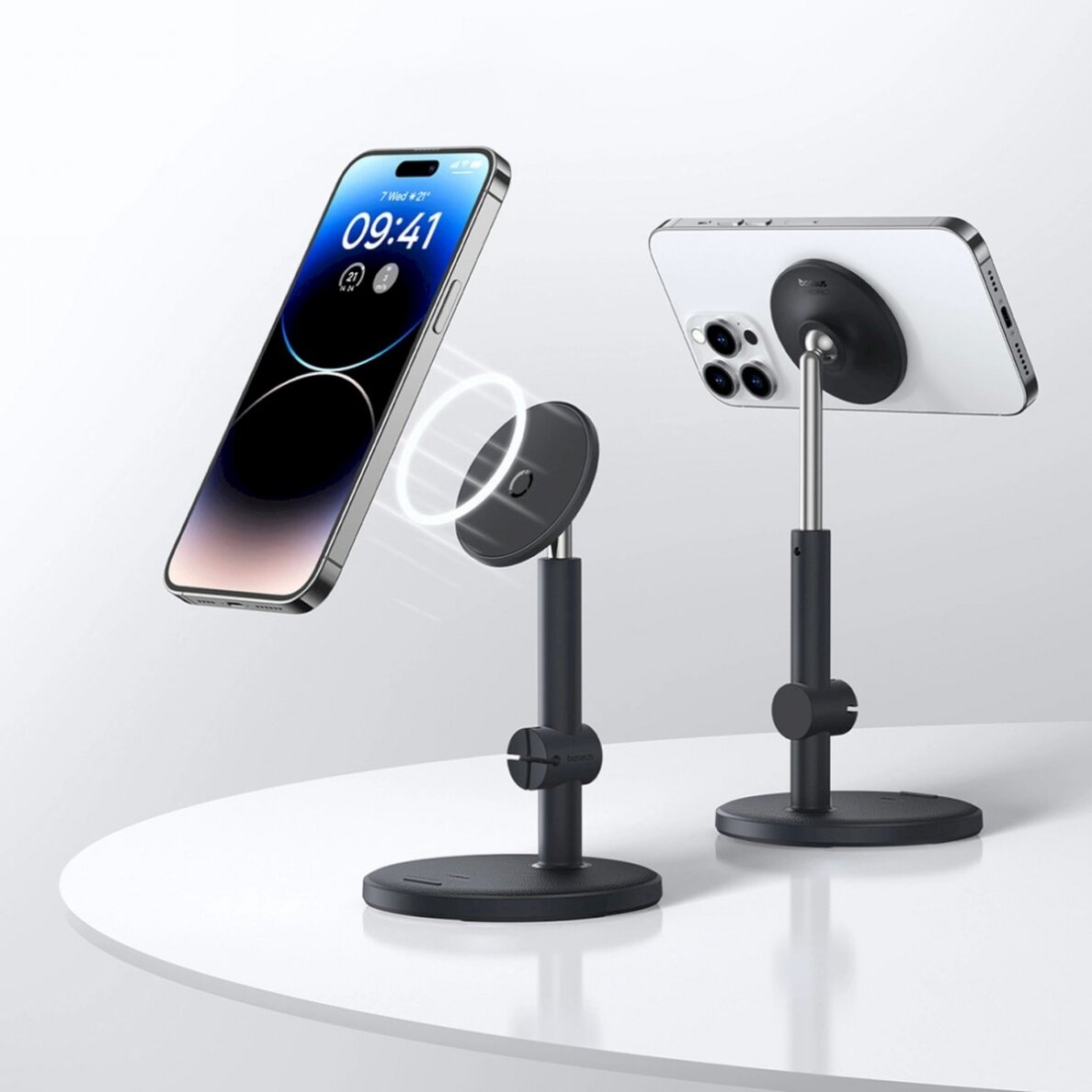 Baseus MagPro magnetic standing Laikiklisthe phone - Juodas 9 Baseus MagPro magnetic standing Laikiklisthe phone - Juodas 9