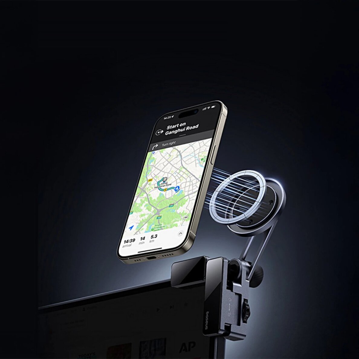 Automobilinis laikiklis Baseus MaxView Magnetic Car Display Mount – pilkas 11 Automobilinis laikiklis Baseus MaxView Magnetic Car Display Mount – pilkas 11