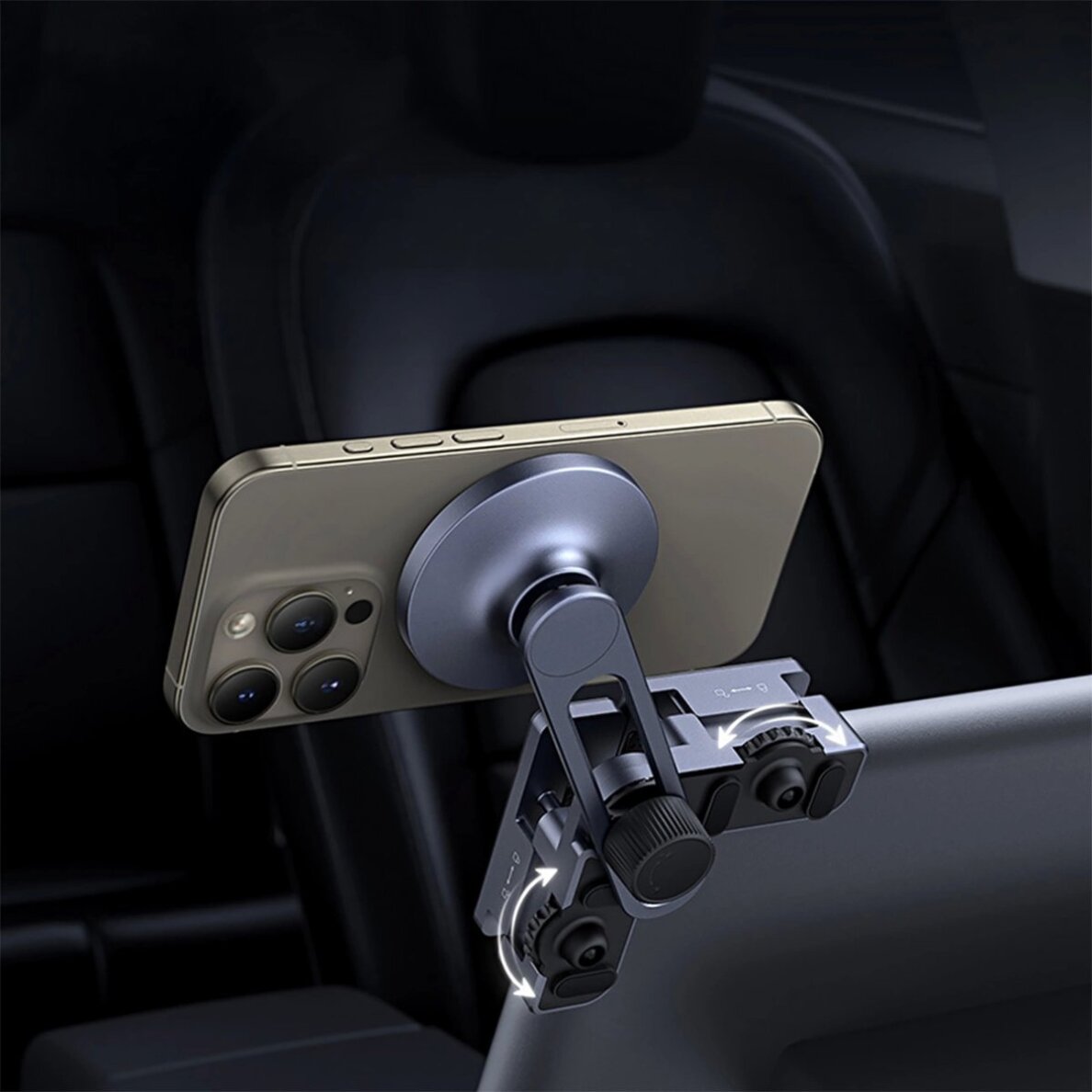 Automobilinis laikiklis Baseus MaxView Magnetic Car Display Mount – pilkas 12