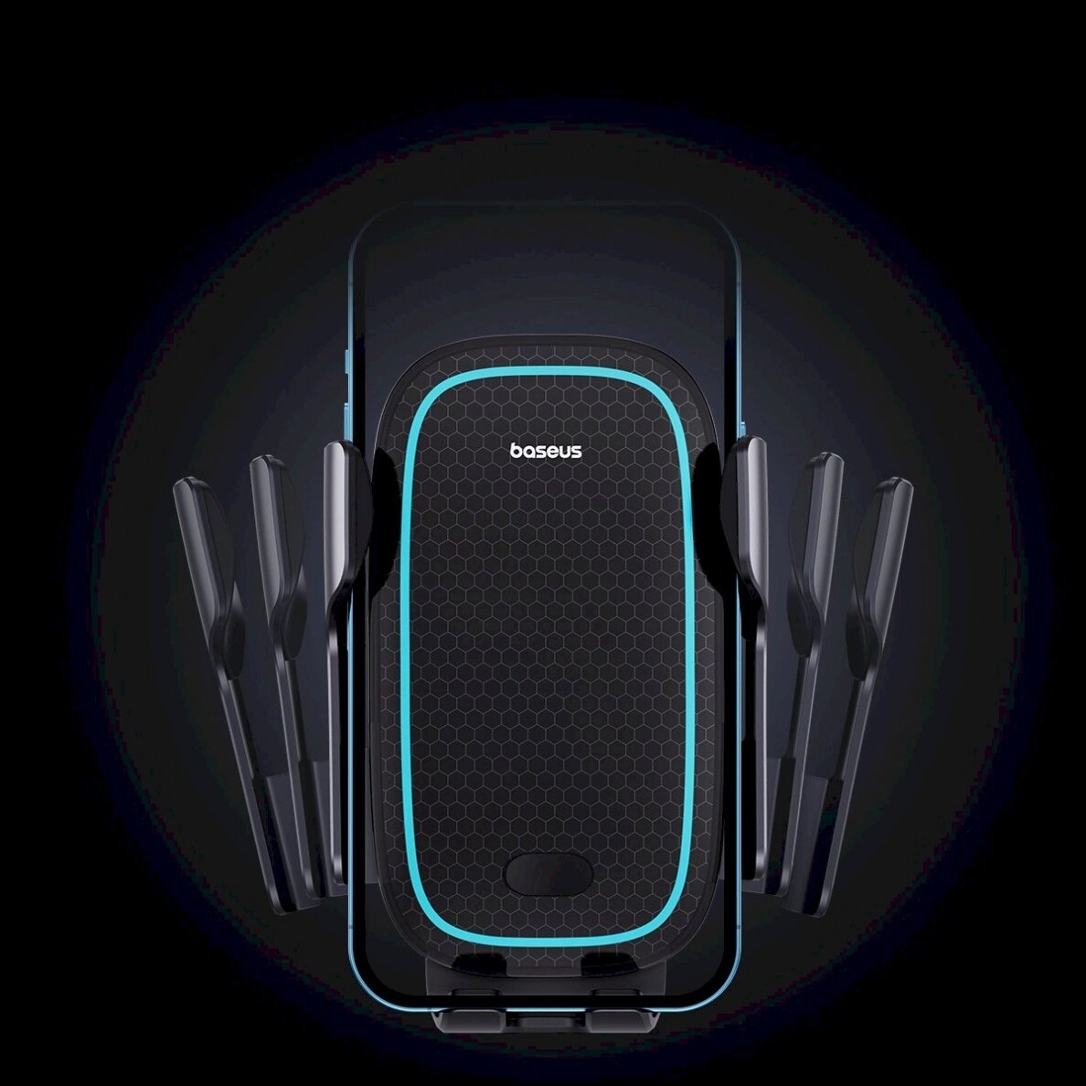 Baseus Milky Way Pro Series BS-CM023 Automobilinis laikiklisair vent15W inductive Įkroviklis  - Juodas 11