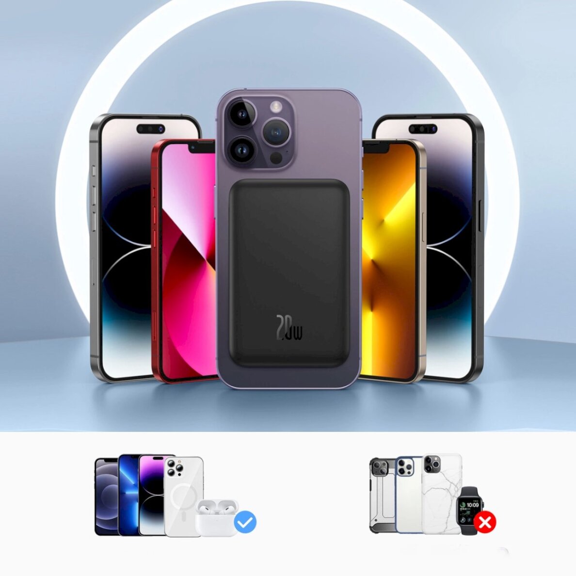 Išorinė baterija Baseus mini Power Bank 5000 mAh 20 W + USB-C kabelis (20 V/3 A) – juoda 14 Išorinė baterija Baseus mini Power Bank 5000 mAh 20 W + USB-C kabelis (20 V/3 A) – juoda 14