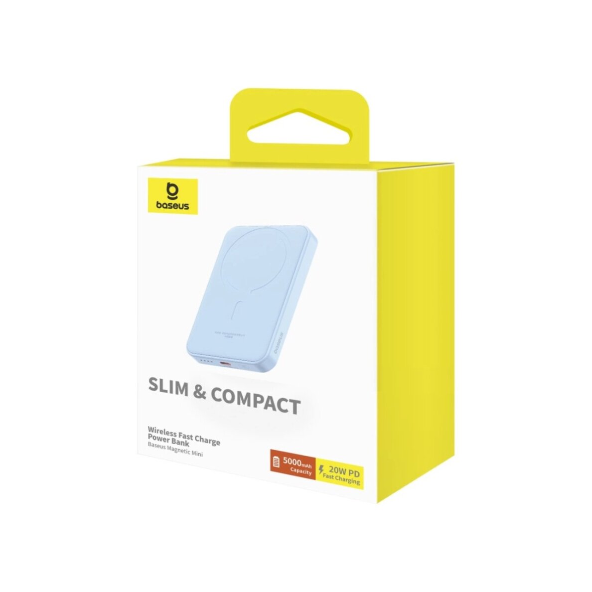 Išorinė baterija Baseus mini Power Bank 5000 mAh 20 W + USB-C kabelis (20 V/3 A) – mėlyna 3 Išorinė baterija Baseus mini Power Bank 5000 mAh 20 W + USB-C kabelis (20 V/3 A) – mėlyna 3