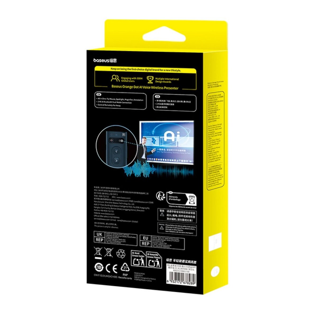 Lazerinis žymeklis Baseus Orange Dot su AI ir automatinio vertimo funkcija – pilkas (su baterija) 11 Lazerinis žymeklis Baseus Orange Dot su AI ir automatinio vertimo funkcija – pilkas (su baterija) 11