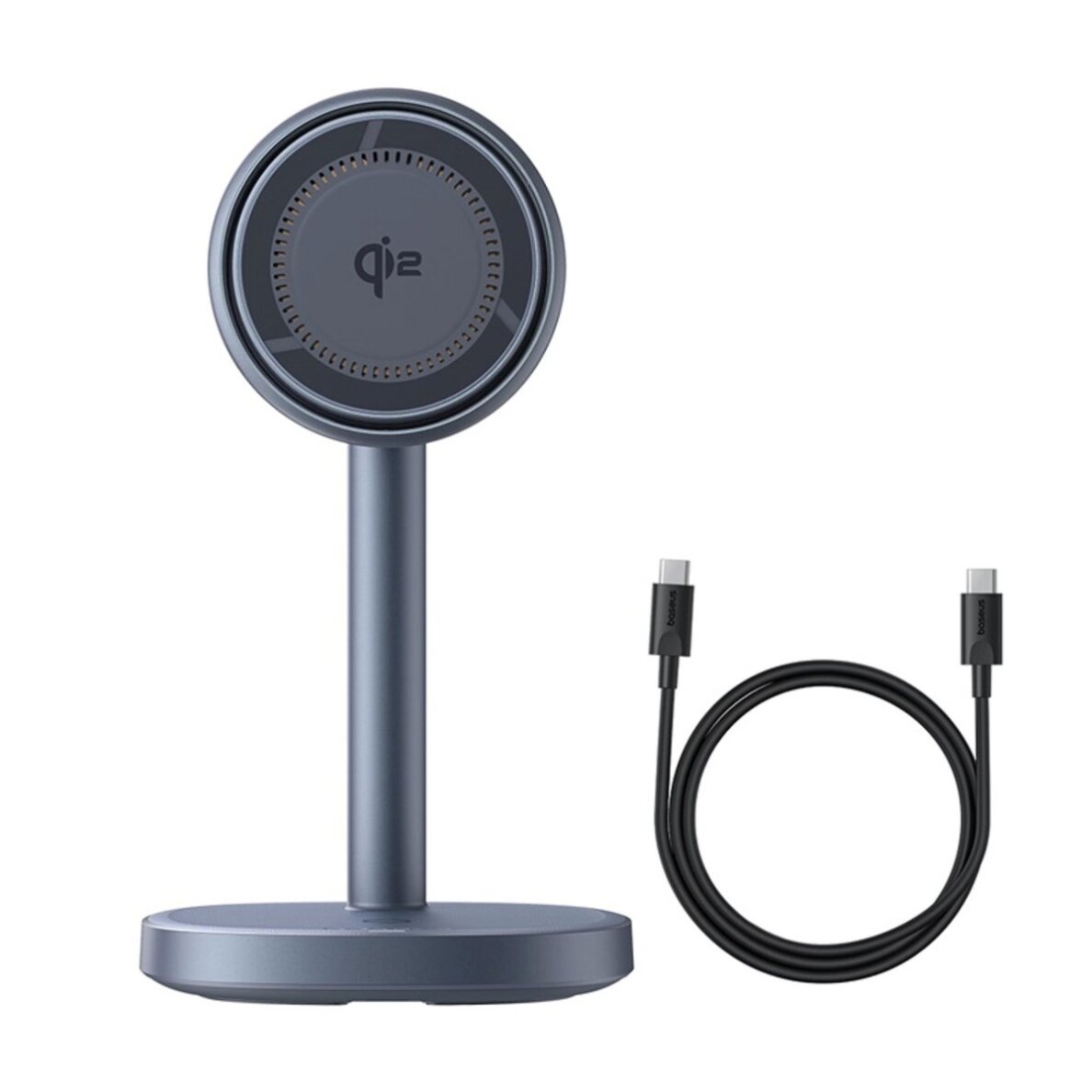 Belaidis įkroviklis Baseus Orbit 2 Pro MagSafe Qi2 20 W 2-in-1 su aušinimu – pilkas 6
