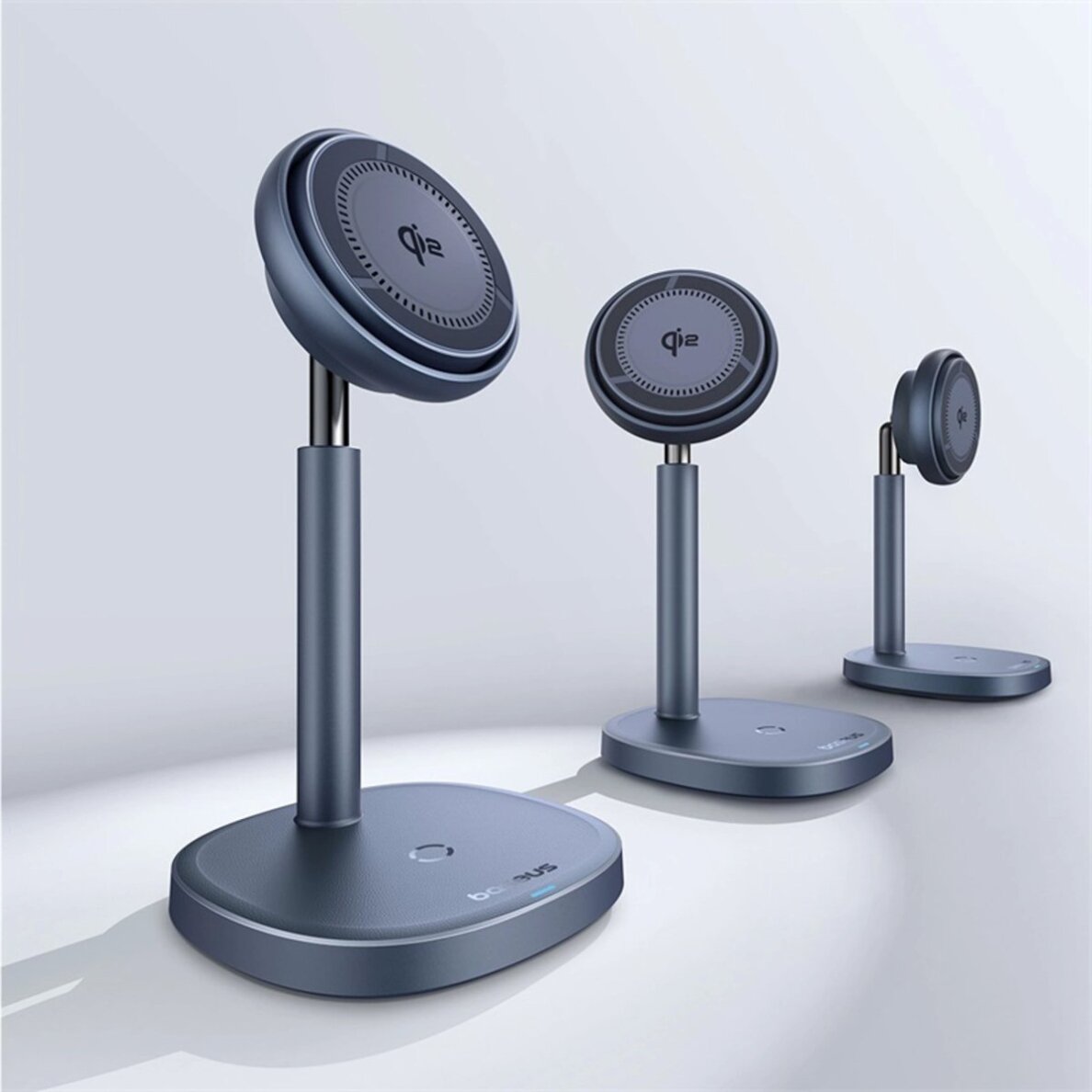 Belaidis įkroviklis Baseus Orbit 2 Pro MagSafe Qi2 20 W 2-in-1 su aušinimu – pilkas 9