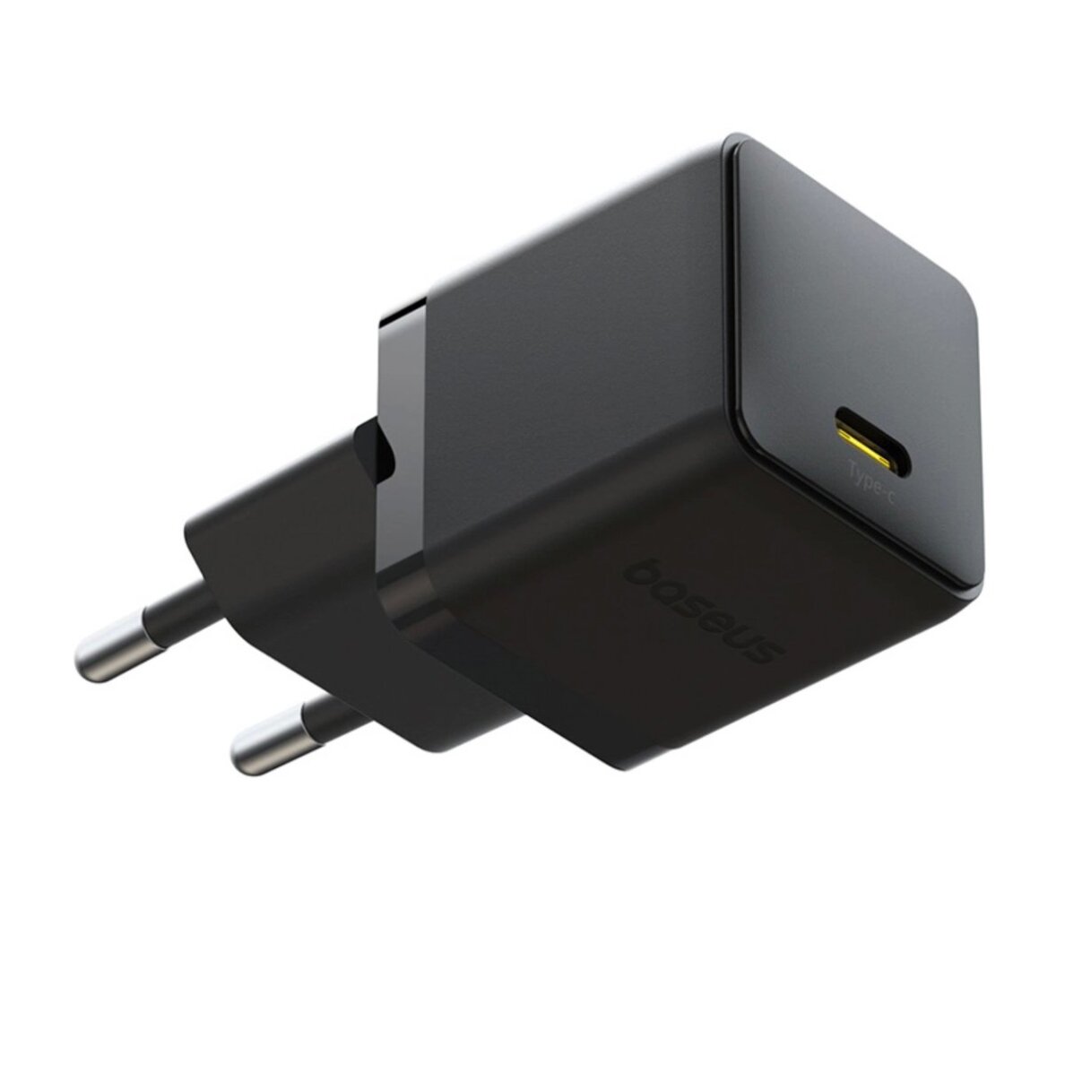 Sieninis įkroviklis Baseus Palm 1C 20 W su Baseus Mini White USB-C 60 W (20 V/3 A) 1 m kabeliu – juodas 2 Sieninis įkroviklis Baseus Palm 1C 20 W su Baseus Mini White USB-C 60 W (20 V/3 A) 1 m kabeliu – juodas 2