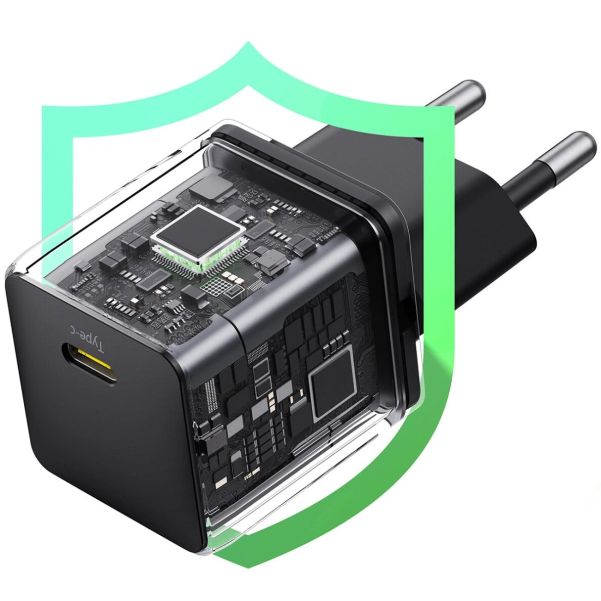 Sieninis įkroviklis Baseus Palm 20 W USB-C – juodas 8