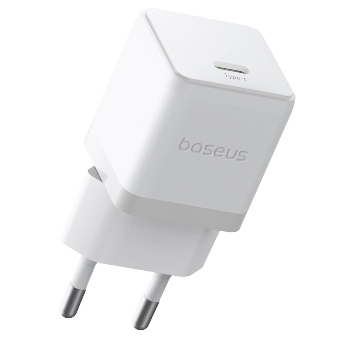 Sieninis įkroviklis Baseus Palm 20 W USB-C – baltas 2 Sieninis įkroviklis Baseus Palm 20 W USB-C – baltas 2