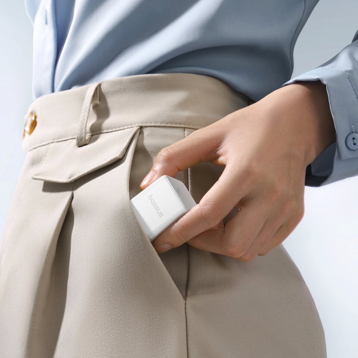 Sieninis įkroviklis Baseus Palm 20 W USB-C – baltas 3