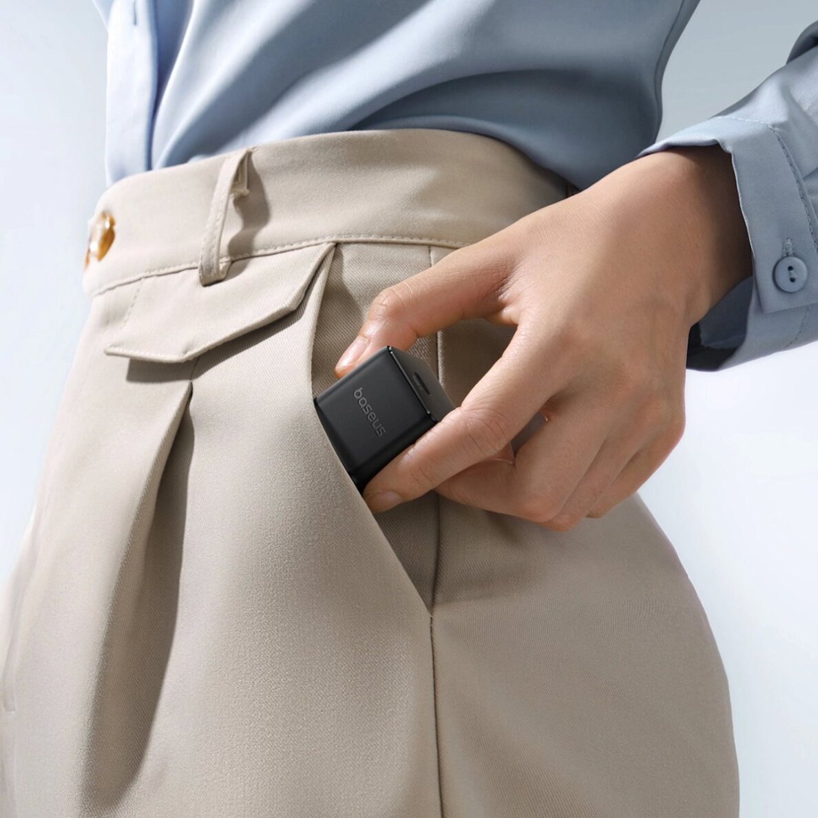 Sieninis įkroviklis Baseus Palm 30 W USB-C – baltas 3