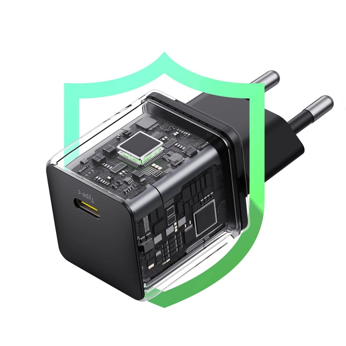 Sieninis įkroviklis Baseus Palm 30 W USB-C – baltas 9 Sieninis įkroviklis Baseus Palm 30 W USB-C – baltas 9