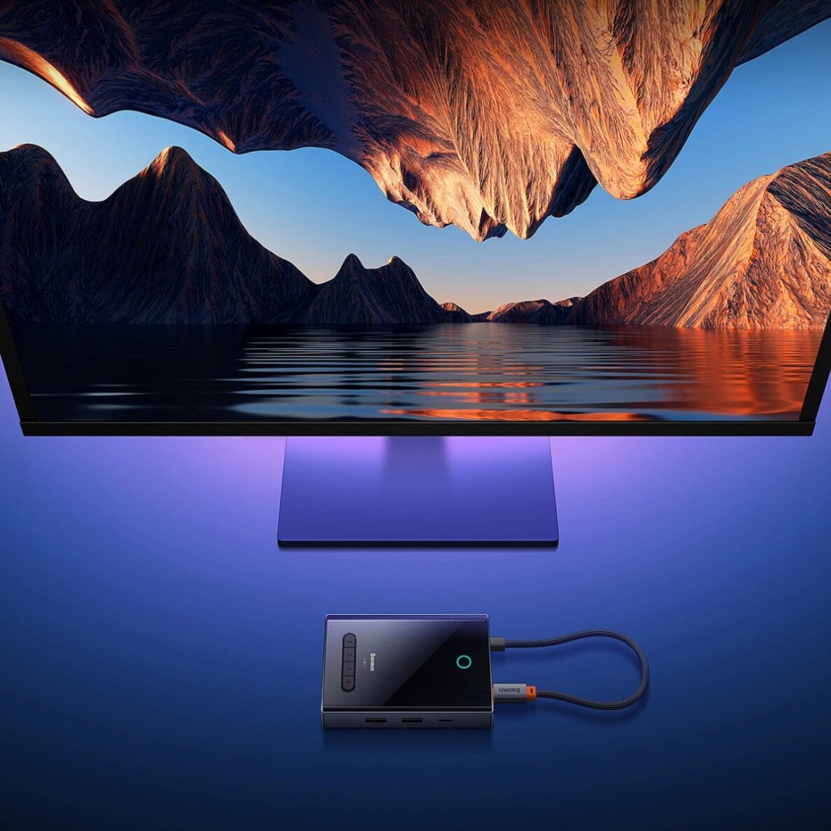 USB-C hubas Baseus PioneerJoy 8-in-1 HDMI 4K@60Hz + HDMI 4K@30Hz + DisplayPort 8K@30Hz + VGA + 2 × USB-A 3.0 + 2 × USB-C – pilkas 7 USB-C hubas Baseus PioneerJoy 8-in-1 HDMI 4K@60Hz + HDMI 4K@30Hz + DisplayPort 8K@30Hz + VGA + 2 × USB-A 3.0 + 2 × USB-C – pilkas 7
