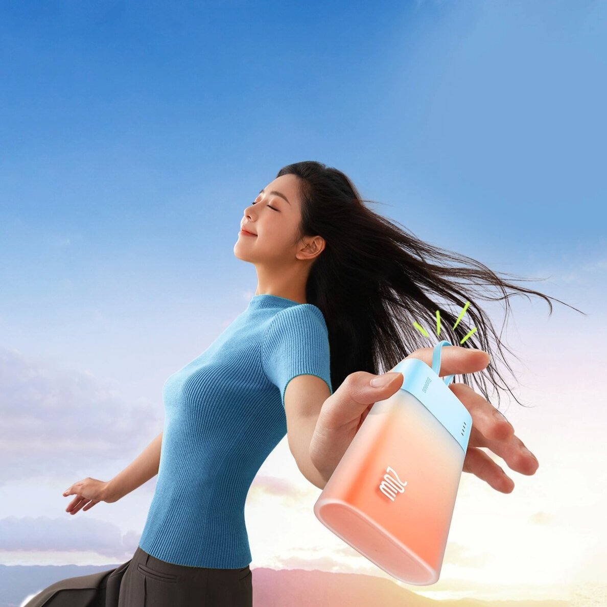 Išorinė baterija Baseus Popsicle 5200 mAh 20 W su integruotu Lightning kabeliu (+ baltas Baseus Simple USB-C – USB-C 60 W 20 V/3 A 30 cm kabelis) – mėlyna / oranžinė 8 Išorinė baterija Baseus Popsicle 5200 mAh 20 W su integruotu Lightning kabeliu (+ baltas Baseus Simple USB-C – USB-C 60 W 20 V/3 A 30 cm kabelis) – mėlyna / oranžinė 8